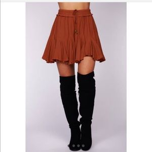 Rustic Orange Skort